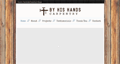 Desktop Screenshot of byhishandscarpentry.com