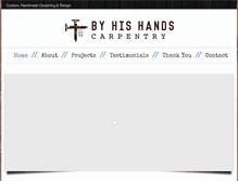 Tablet Screenshot of byhishandscarpentry.com